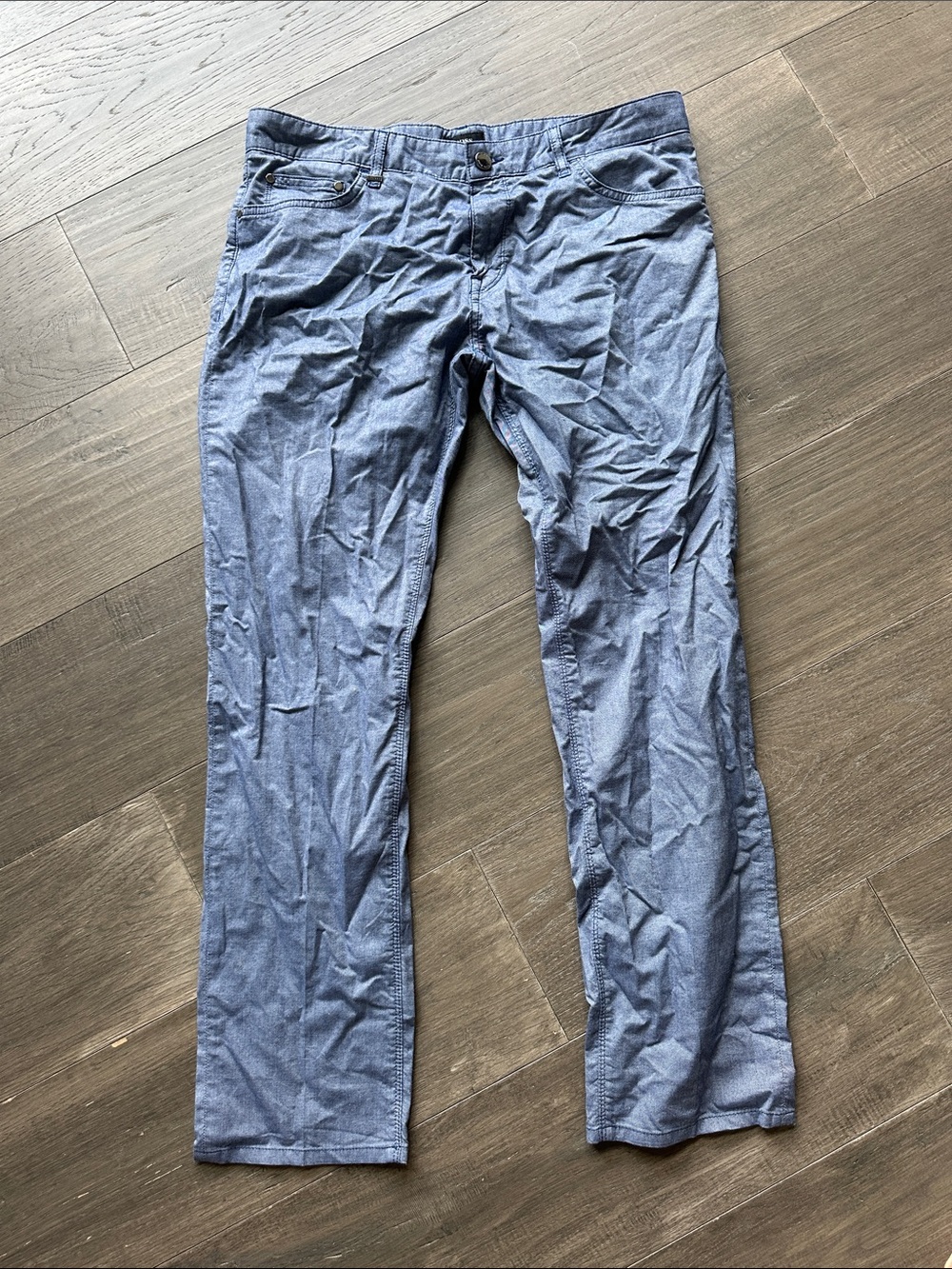 Men’s Boss Navy and Light Blue Stretch Casual Pants